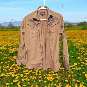 Cinch Men's Brown Embroidered Western Jacket